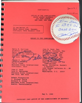 Pete Rose Banned From Baseball Lot of Two